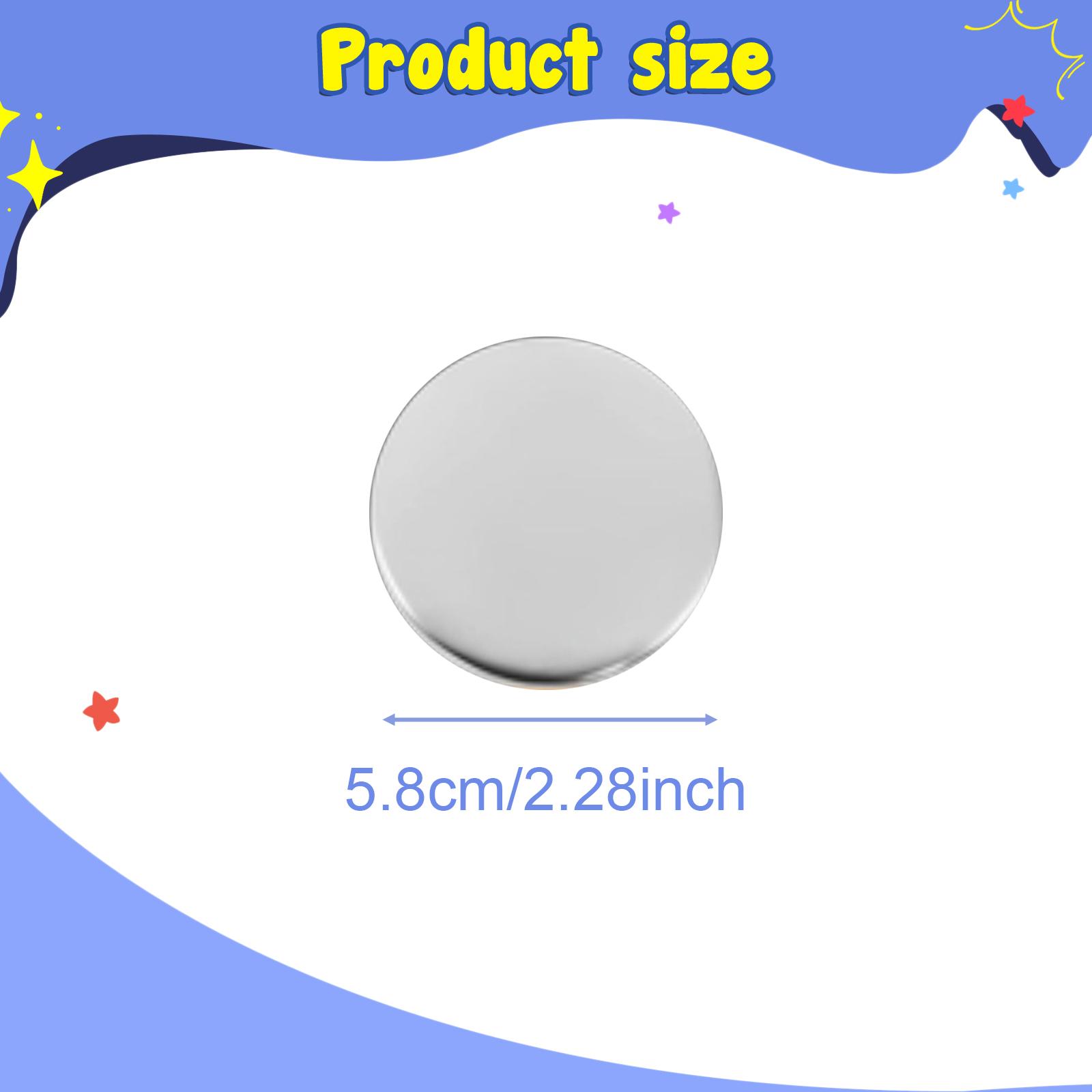 Button Badge Blank - Kit de Crachás de Botão Metálicos