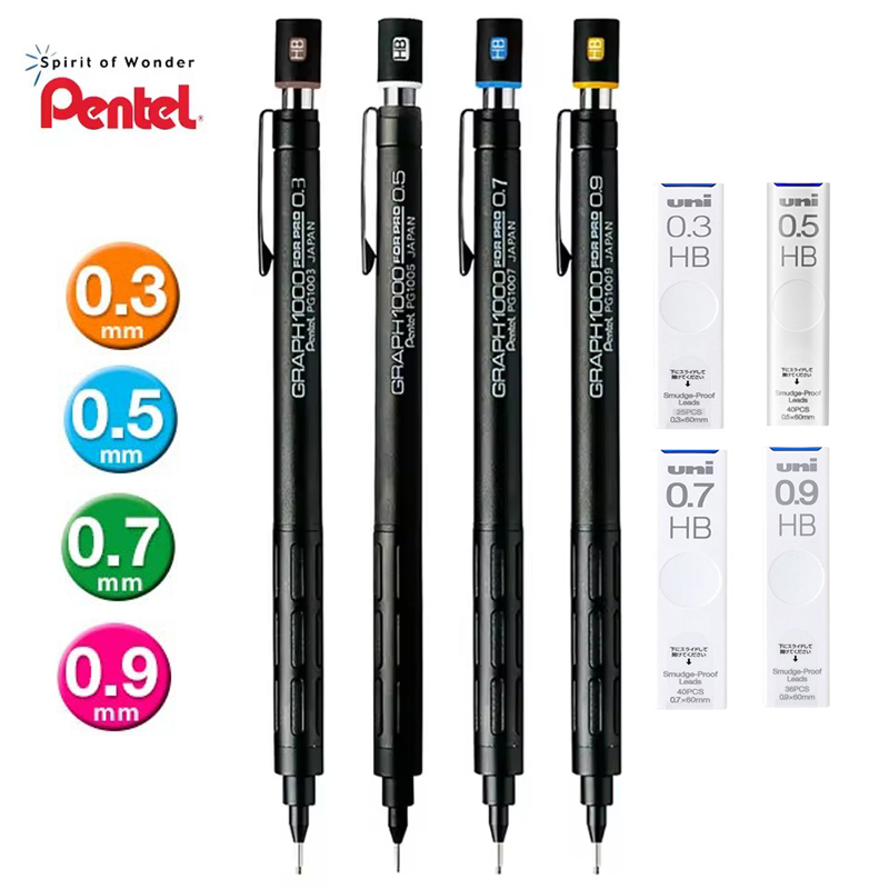 Pentel Pen Energel - Pentel PG1000 Gráfico para lápis mecânico