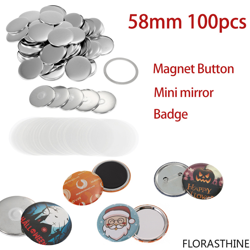 Button Badge Blank - 100 conjuntos de materiais para botões