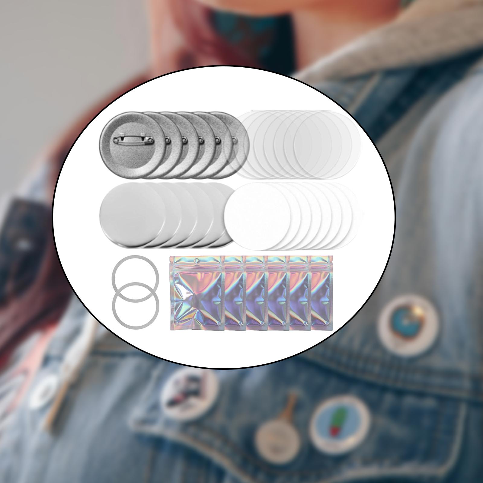 Kit de Crachás de Botão Metáli - Button Badge Blank avaliação e preço