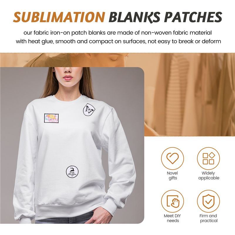 60 Peças de Patches em Branco  - Hat Sublimation Blank avaliação e preço