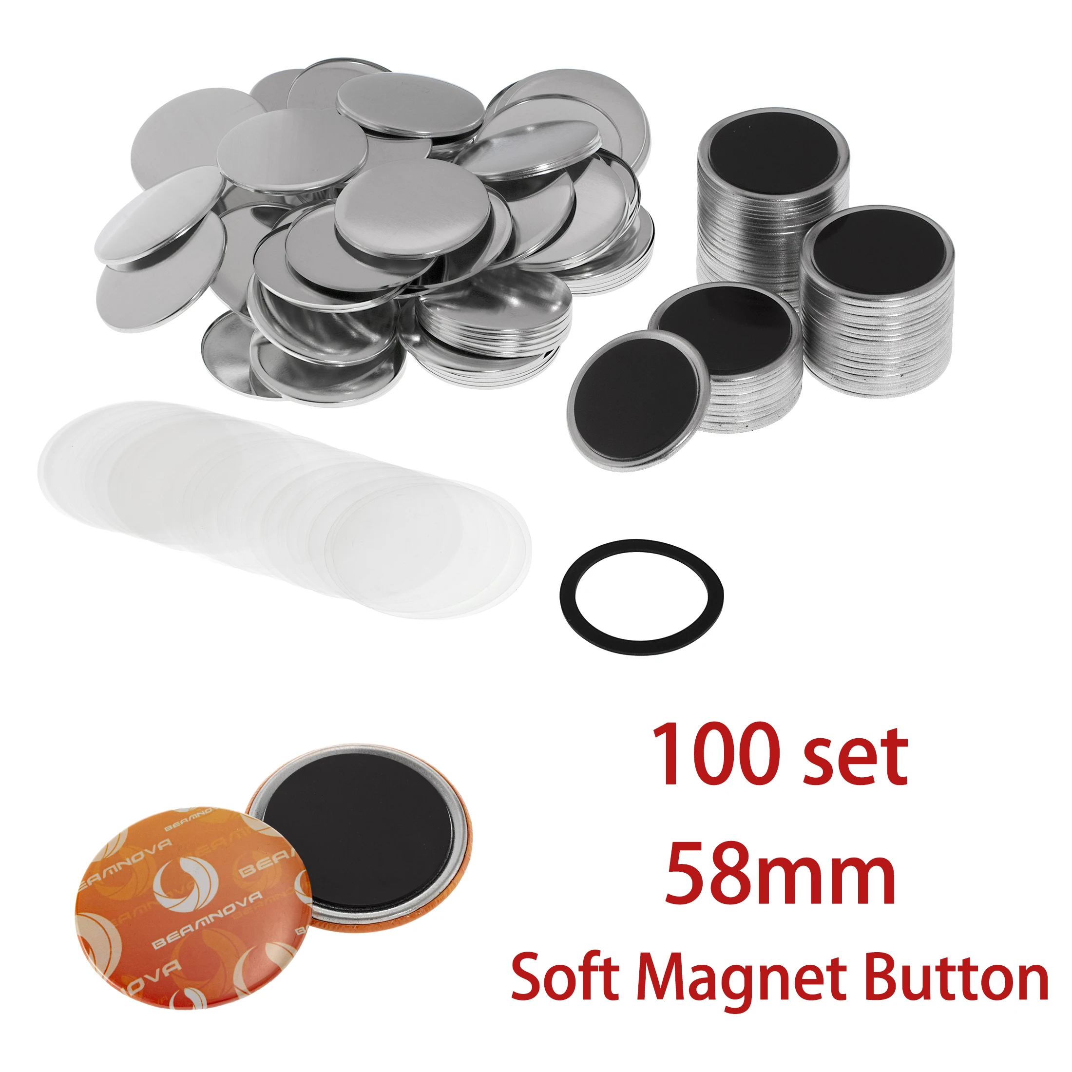 100 conjuntos de materiais par - Button Badge Blank avaliação e preço